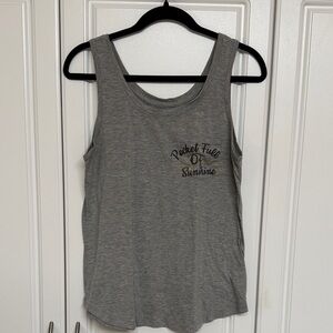 Maurices Gray Tank Top with Sunshine Print